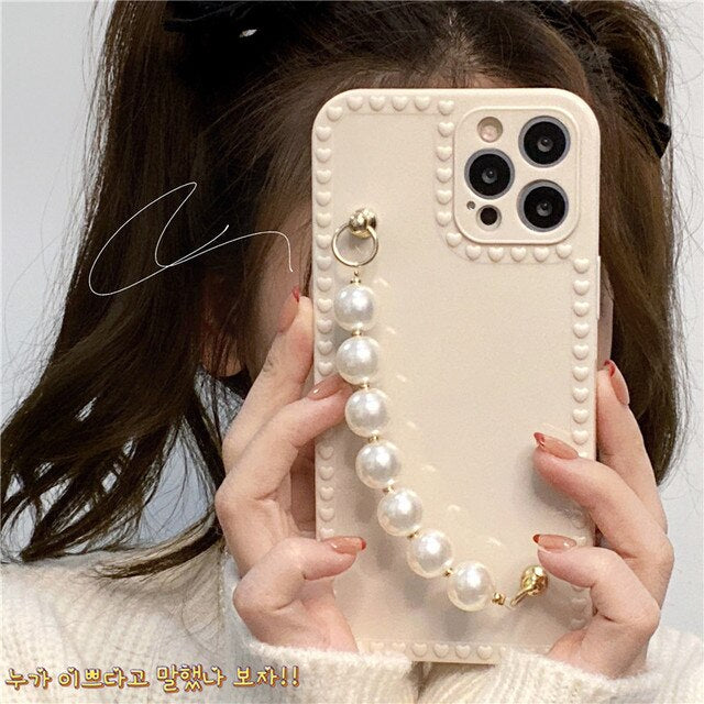 Pearl Chain Soft Phone Case For iPhone™